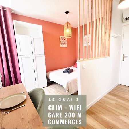 Le Quai 3 - Studio Neuf Lumineux Calme - Clim - Wifi - Gare A 200M Agén Exterior foto